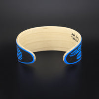 Abstract (Blue) - Maple Wood Bracelet