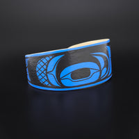 Abstract (Blue) - Maple Wood Bracelet