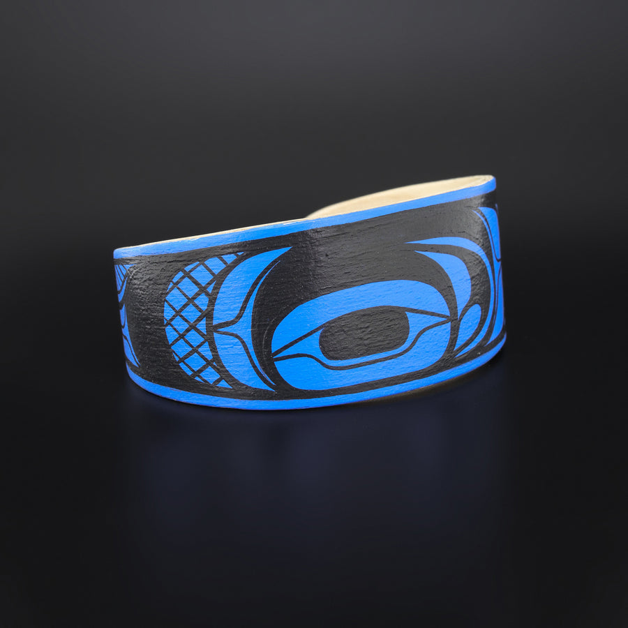 Abstract (Blue) - Maple Wood Bracelet