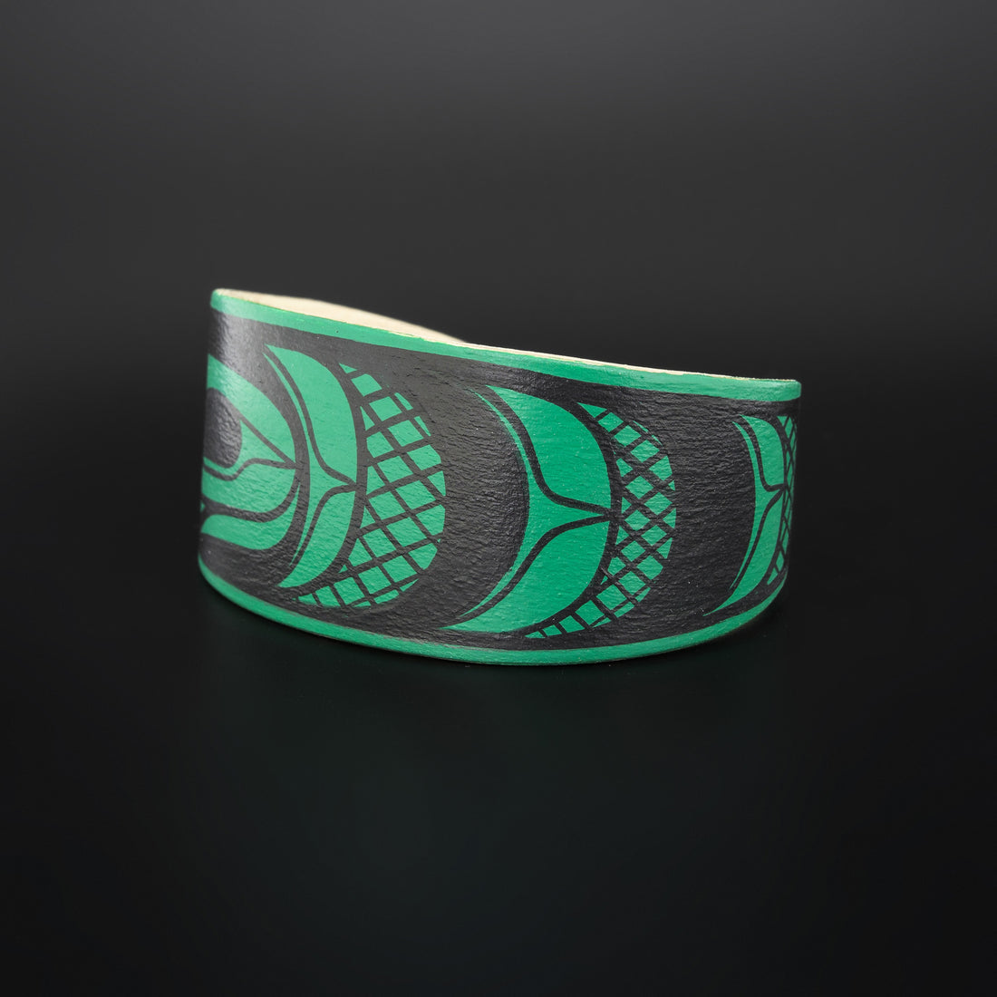 Abstract (Green) - Maple Wood Bracelet