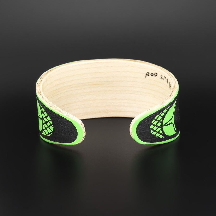 Abstract (Light Green) - Maple Wood Bracelet