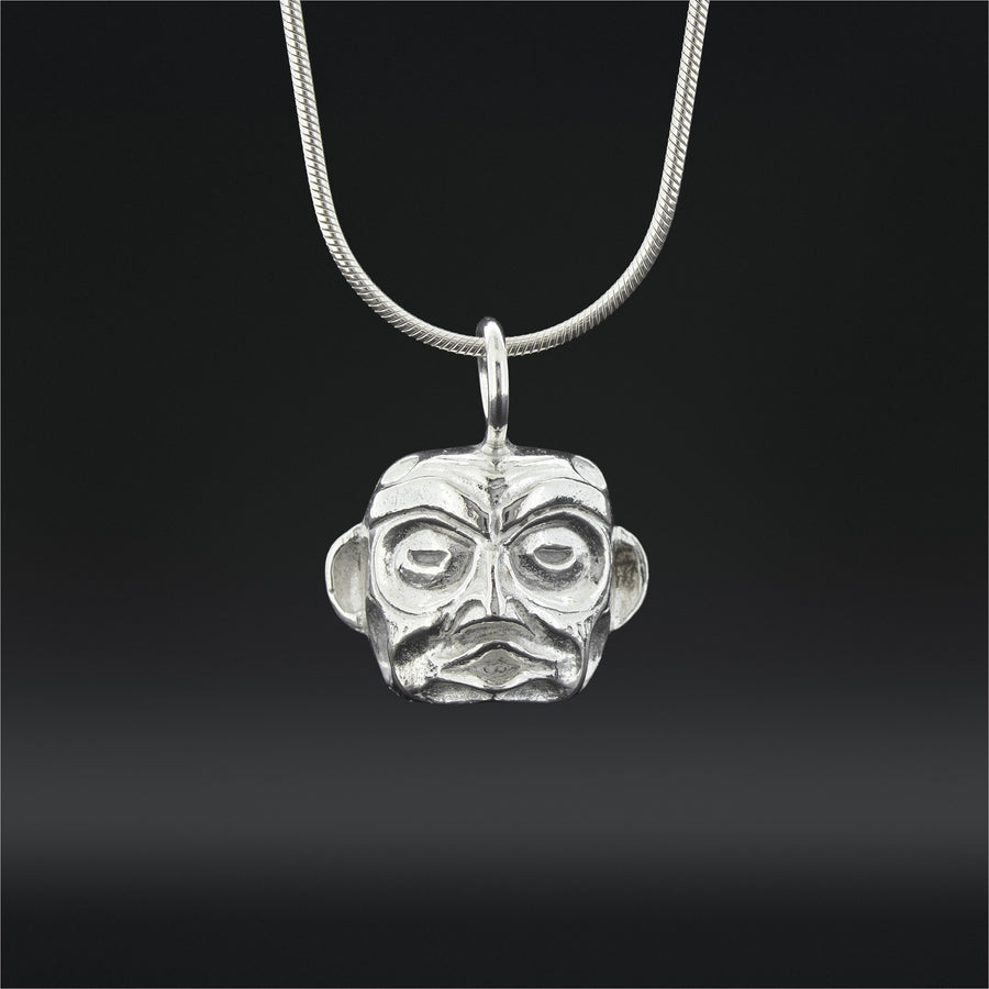 Portrait Mask - Silver Pendant