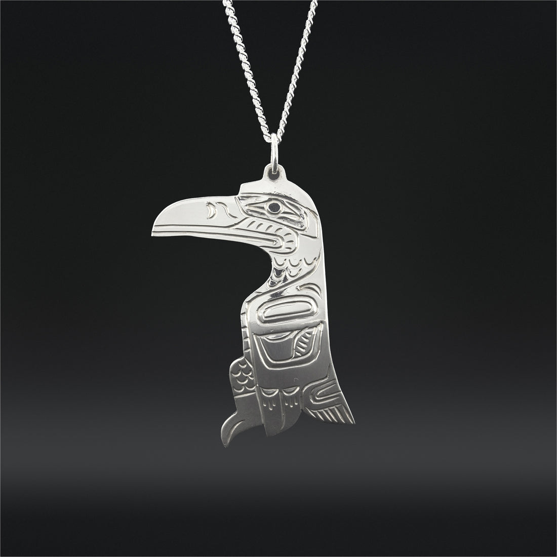 Raven - Silver Pendant