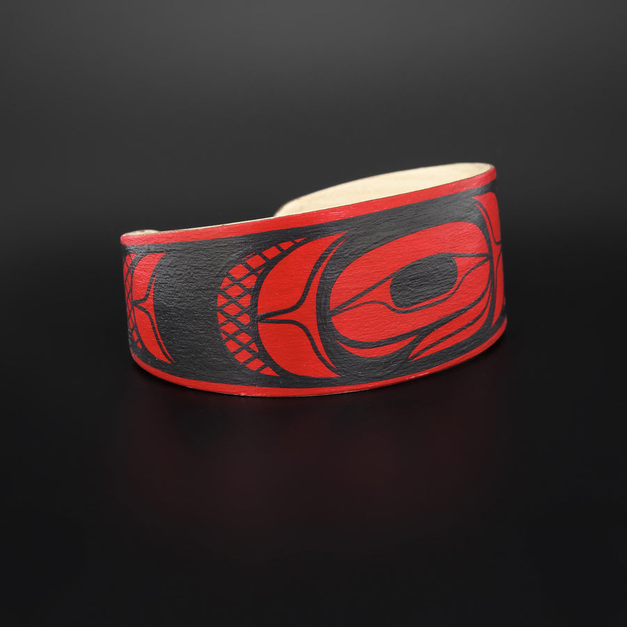 Abstract (Red) - Maple Wood Bracelet