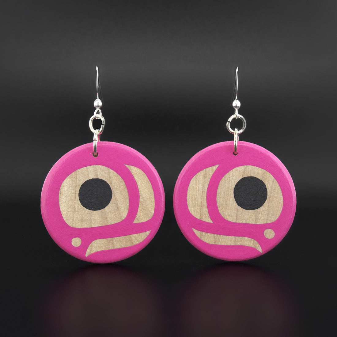 Salmon Egg - Basswood Earrings