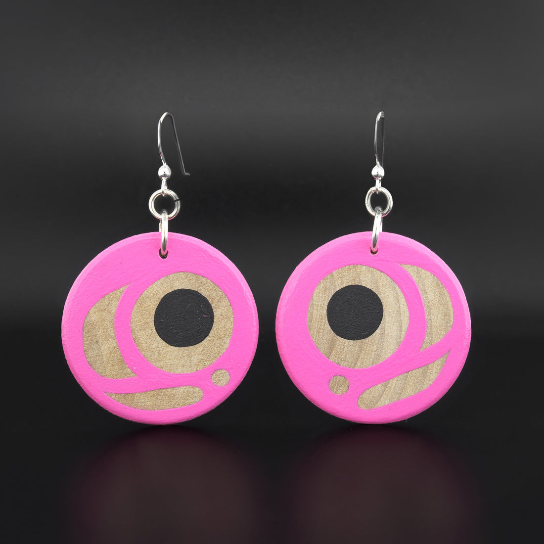 Salmon Egg - Basswood Earrings