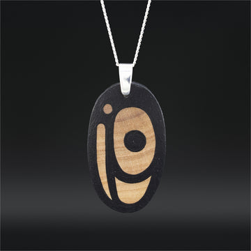 Salmon Egg - Olive Wood Pendant
