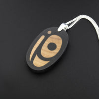 Salmon Egg - Olive Wood Pendant