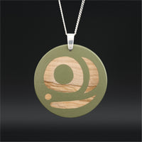 Salmon Egg - Olive Wood Pendant