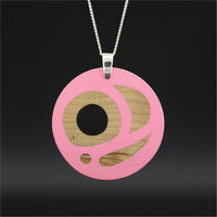 Salmon Egg (Pink) - Olive Wood Pendant