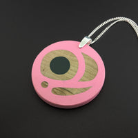 Salmon Egg (Pink) - Olive Wood Pendant