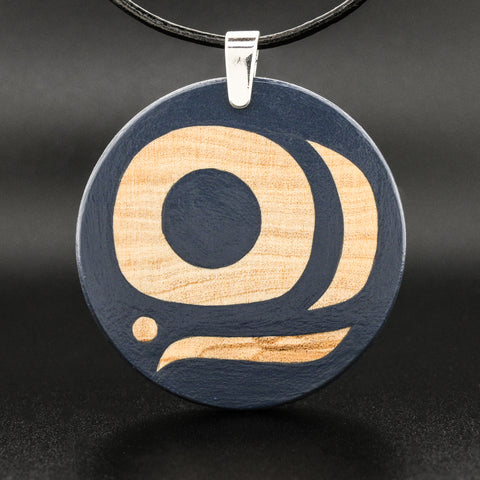 Salmon Egg - Olive Wood Pendant