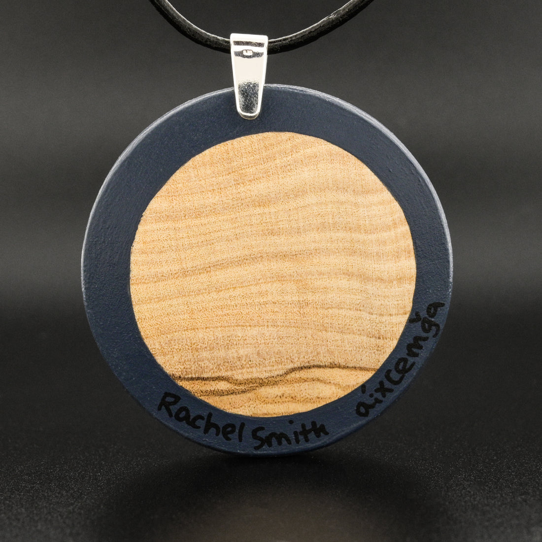 Salmon Egg - Olive Wood Pendant