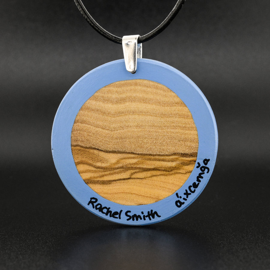 Salmon Egg - Olive Wood Pendant