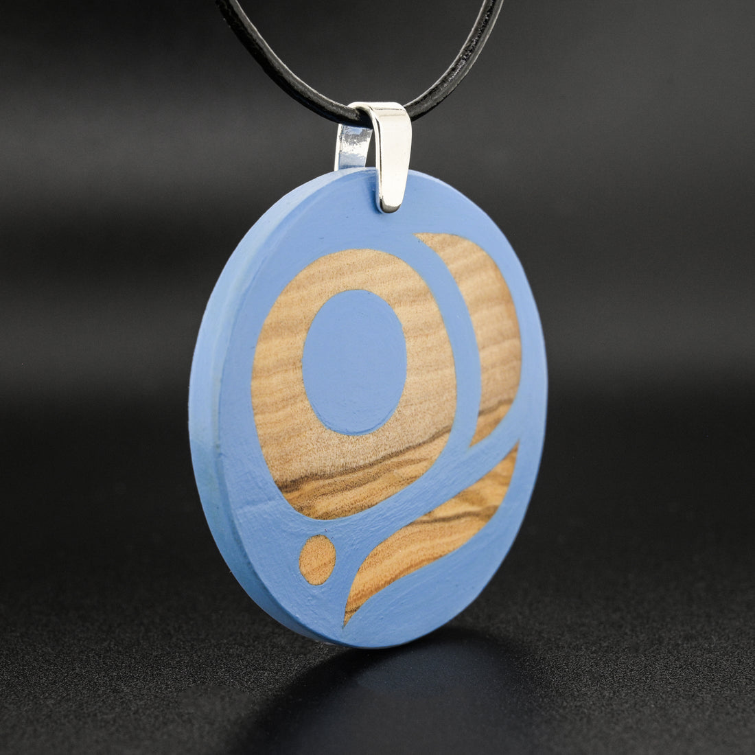 Salmon Egg - Olive Wood Pendant