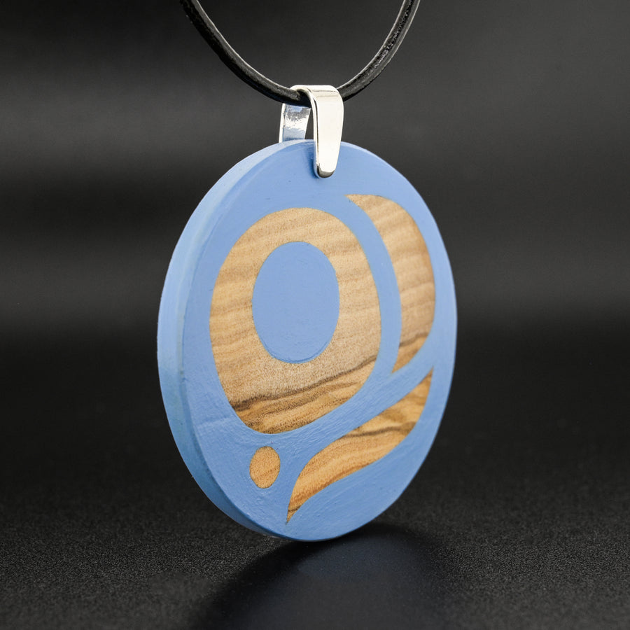 Salmon Egg - Olive Wood Pendant