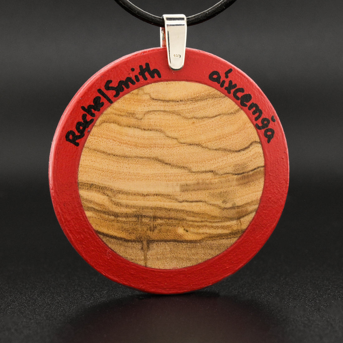 Salmon Egg - Olive Wood Pendant