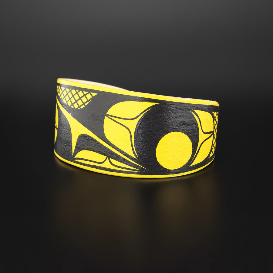 Abstract (Yellow) - Maple Wood Bracelet