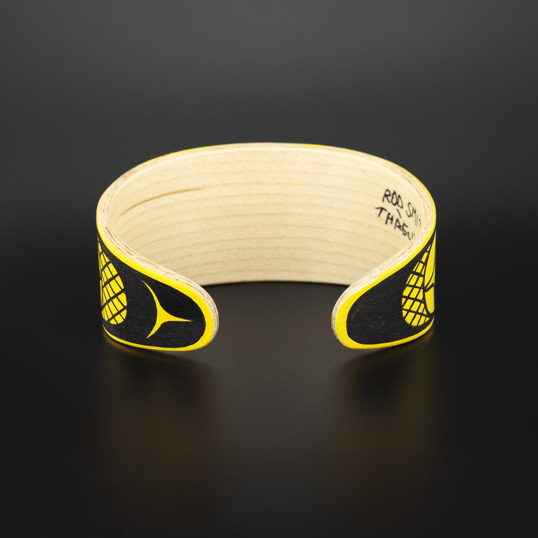 Abstract (Yellow) - Maple Wood Bracelet
