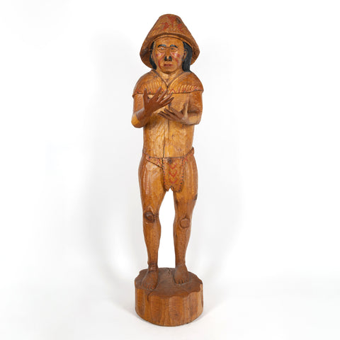 Welcome Figure - Red Cedar Sculpture