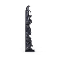 Eagle, Shark, Raven, Bear, Frog - Argillite Pole
