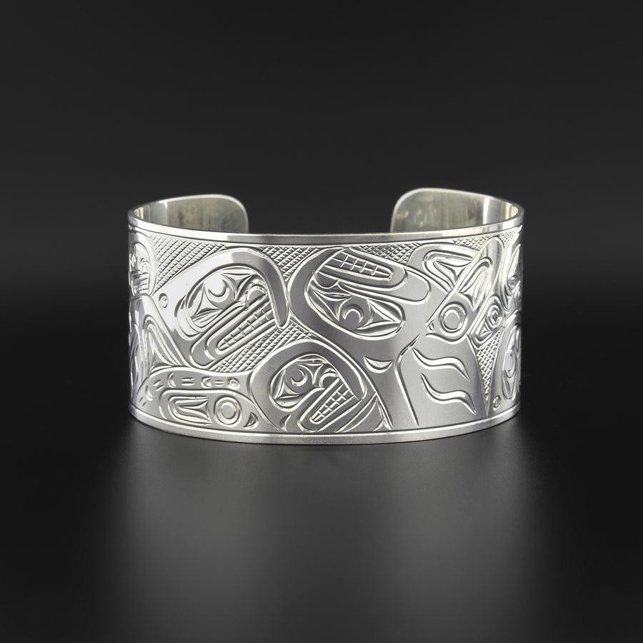 Orca Pod - Silver Bracelet