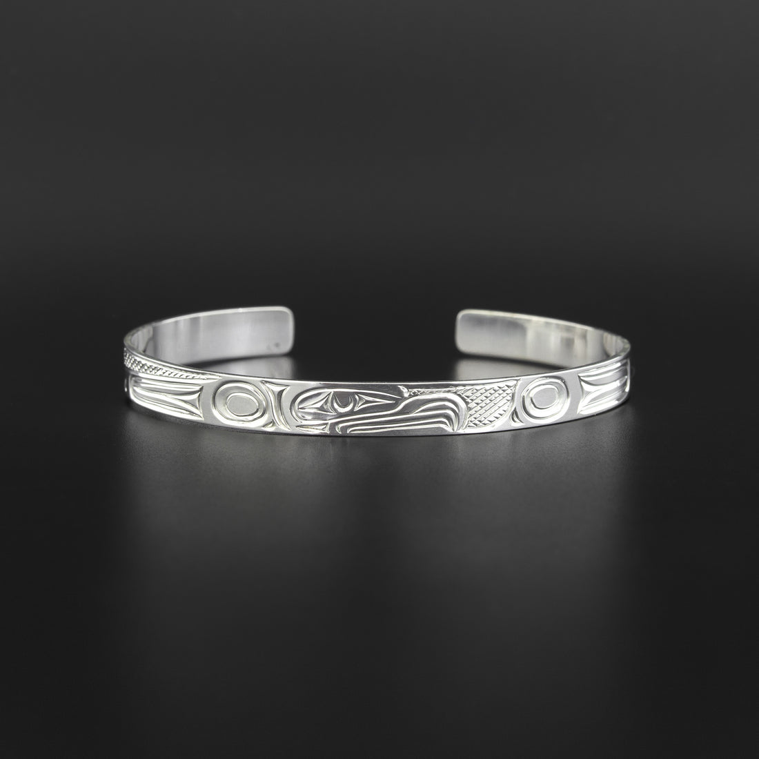 Eagle - 1/4" Wide Silver Bracelet