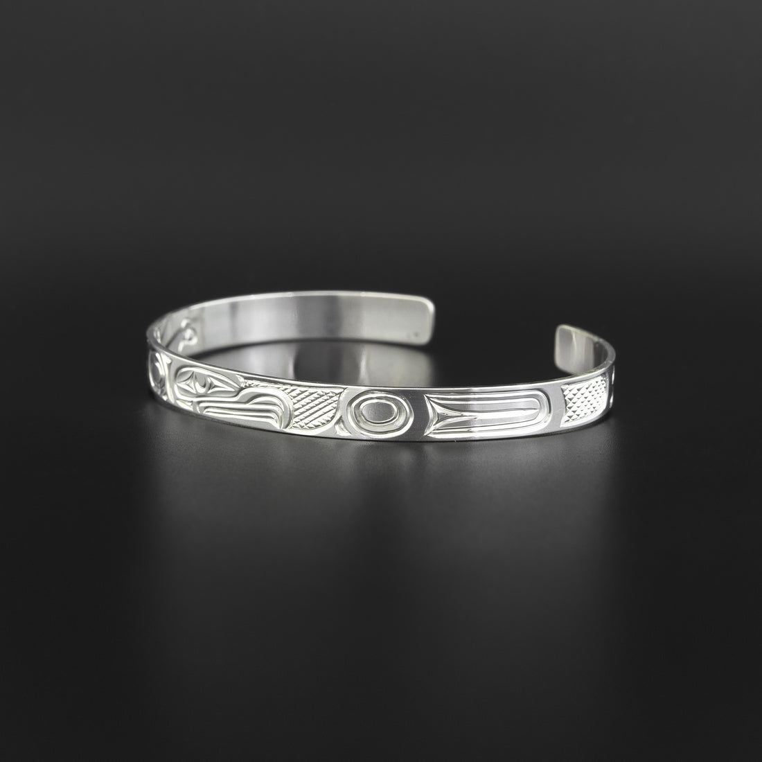 Eagle - 1/4" Wide Silver Bracelet