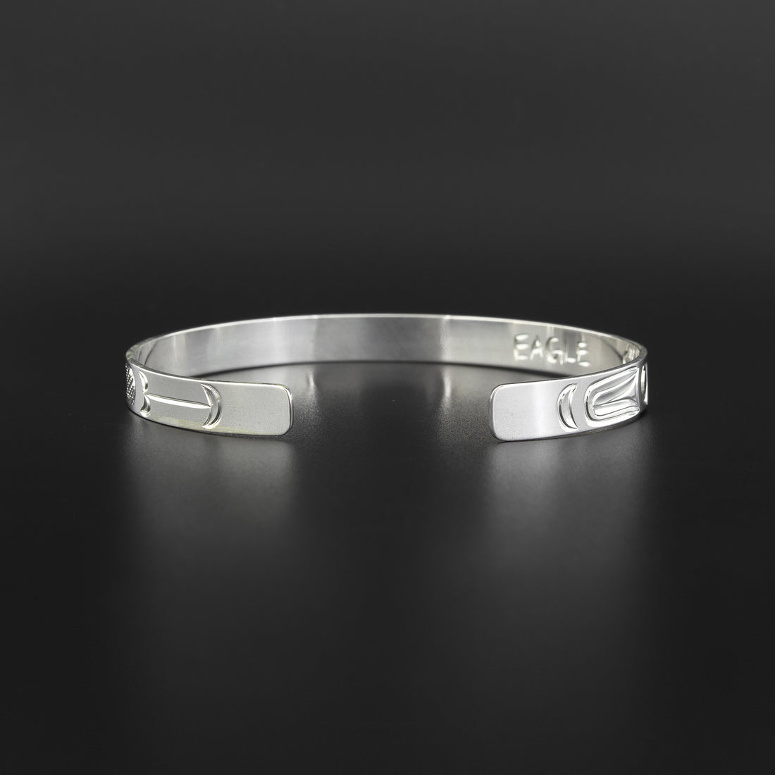 Eagle - 1/4" Wide Silver Bracelet
