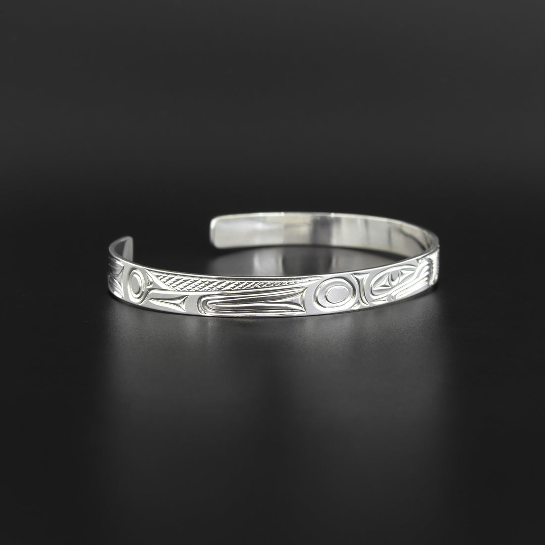 Eagle - 1/4" Wide Silver Bracelet
