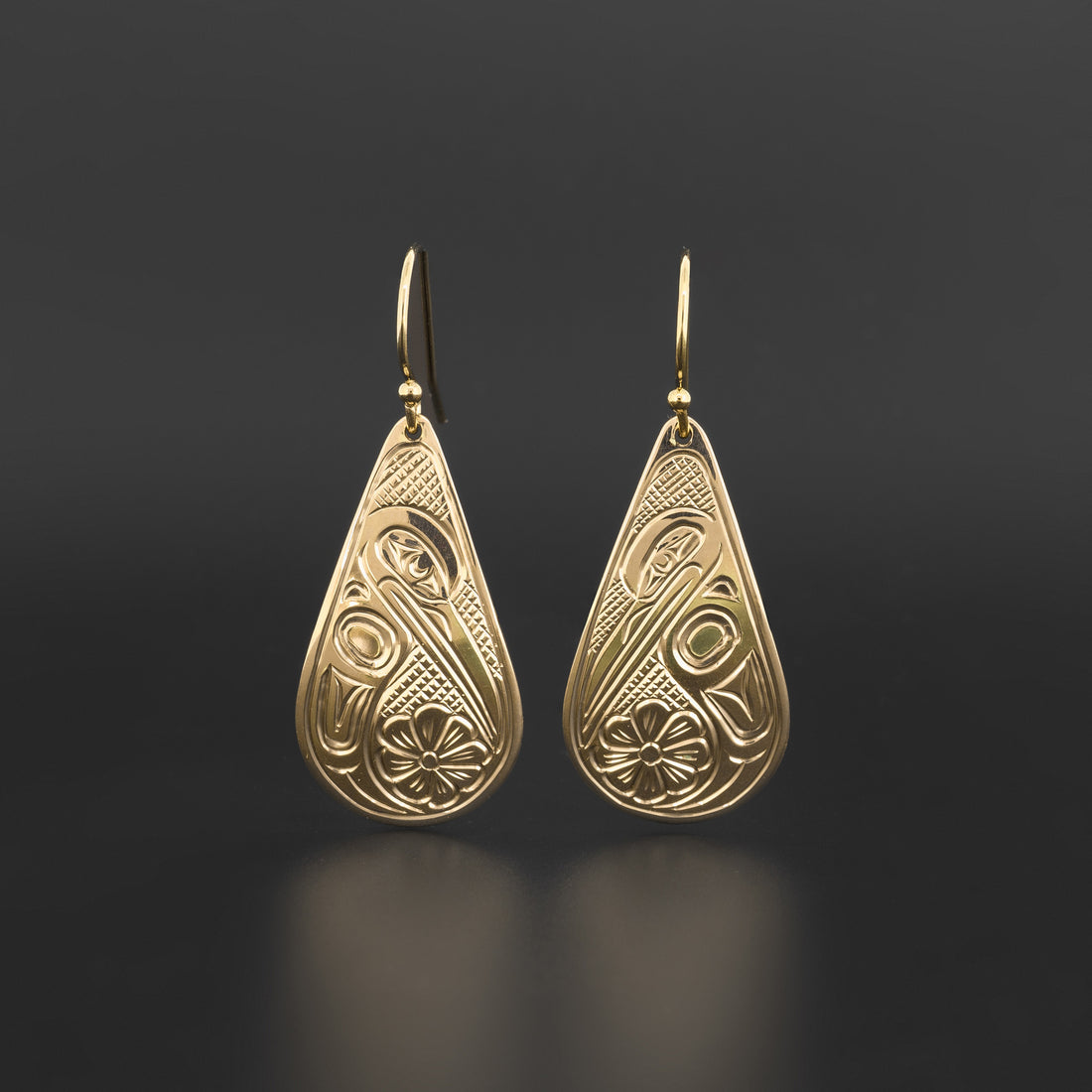 Hummingbird - 14k Gold Earrings