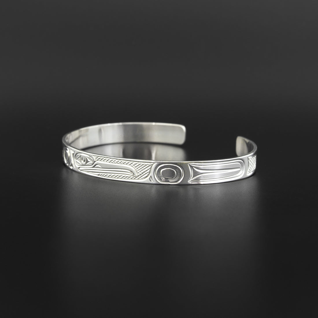 Hummingbird - 1/4" Wide Silver Bracelet