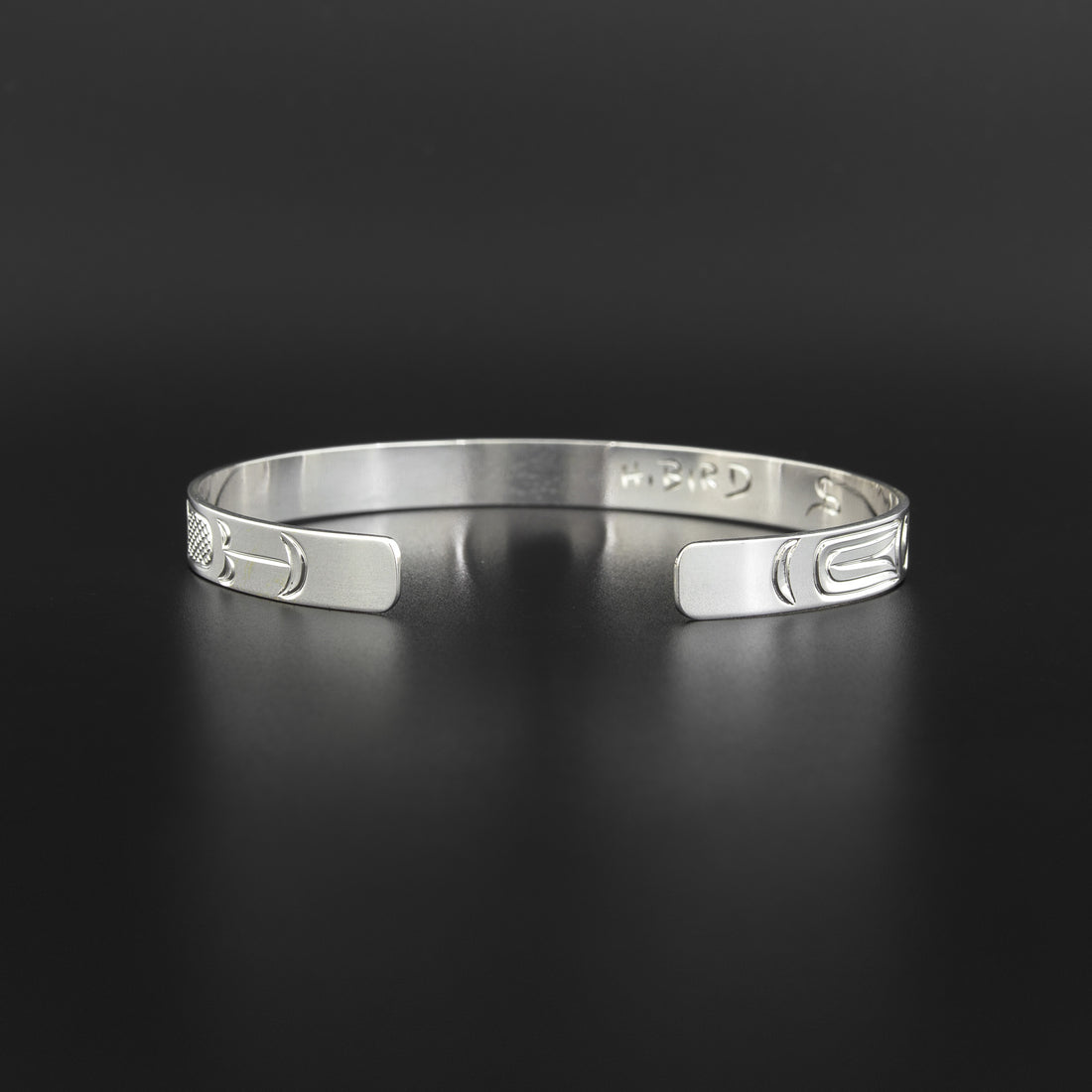 Hummingbird - 1/4" Wide Silver Bracelet