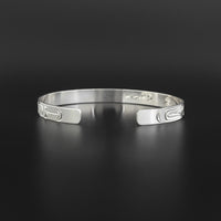 Hummingbird - 1/4" Wide Silver Bracelet