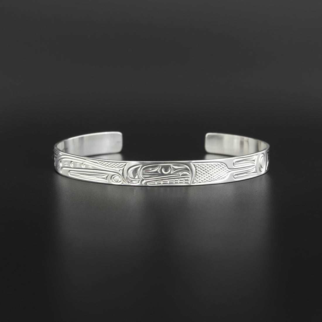 Killerwhale - 1/4" Wide Silver Bracelet