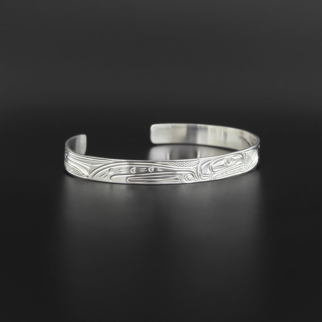 Killerwhale - 1/4" Wide Silver Bracelet