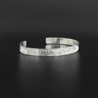 Killerwhale - 1/4" Wide Silver Bracelet