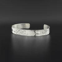 Orca and Baby - Silver Bracelet