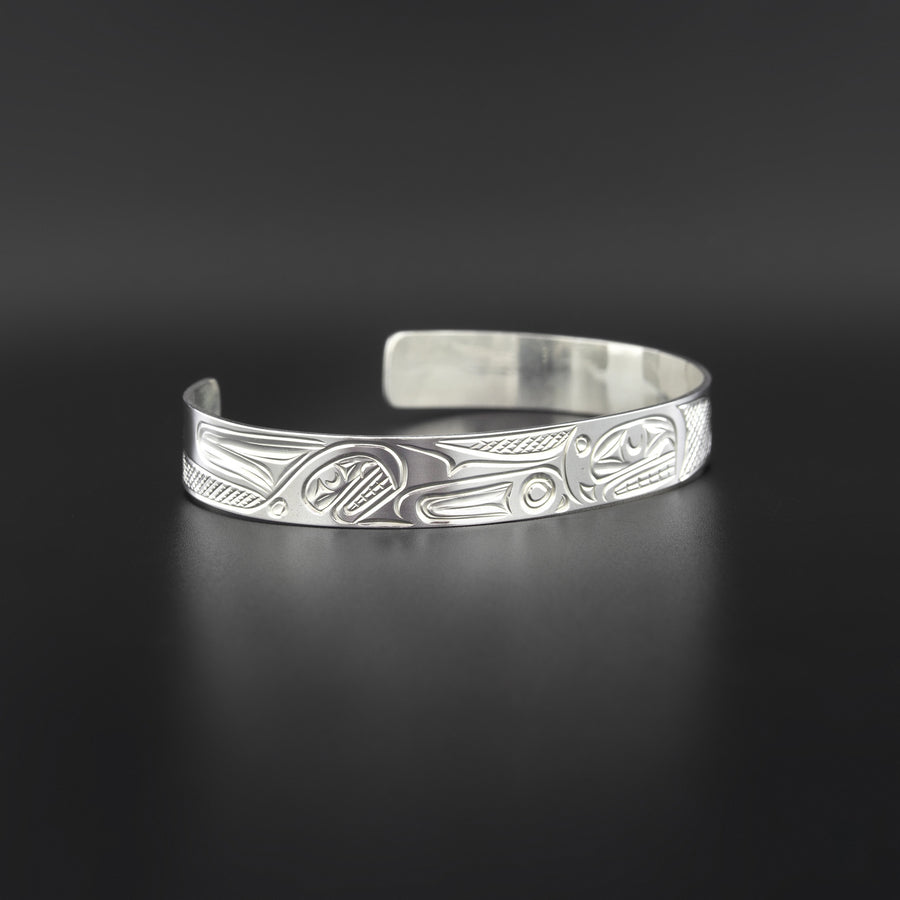 Orca and Baby - Silver Bracelet