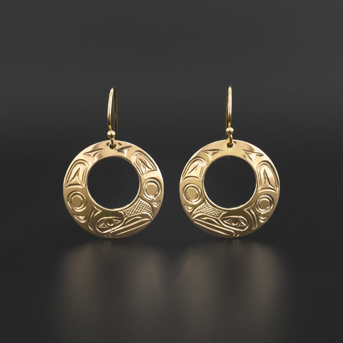 Raven - 14k Gold Earrings