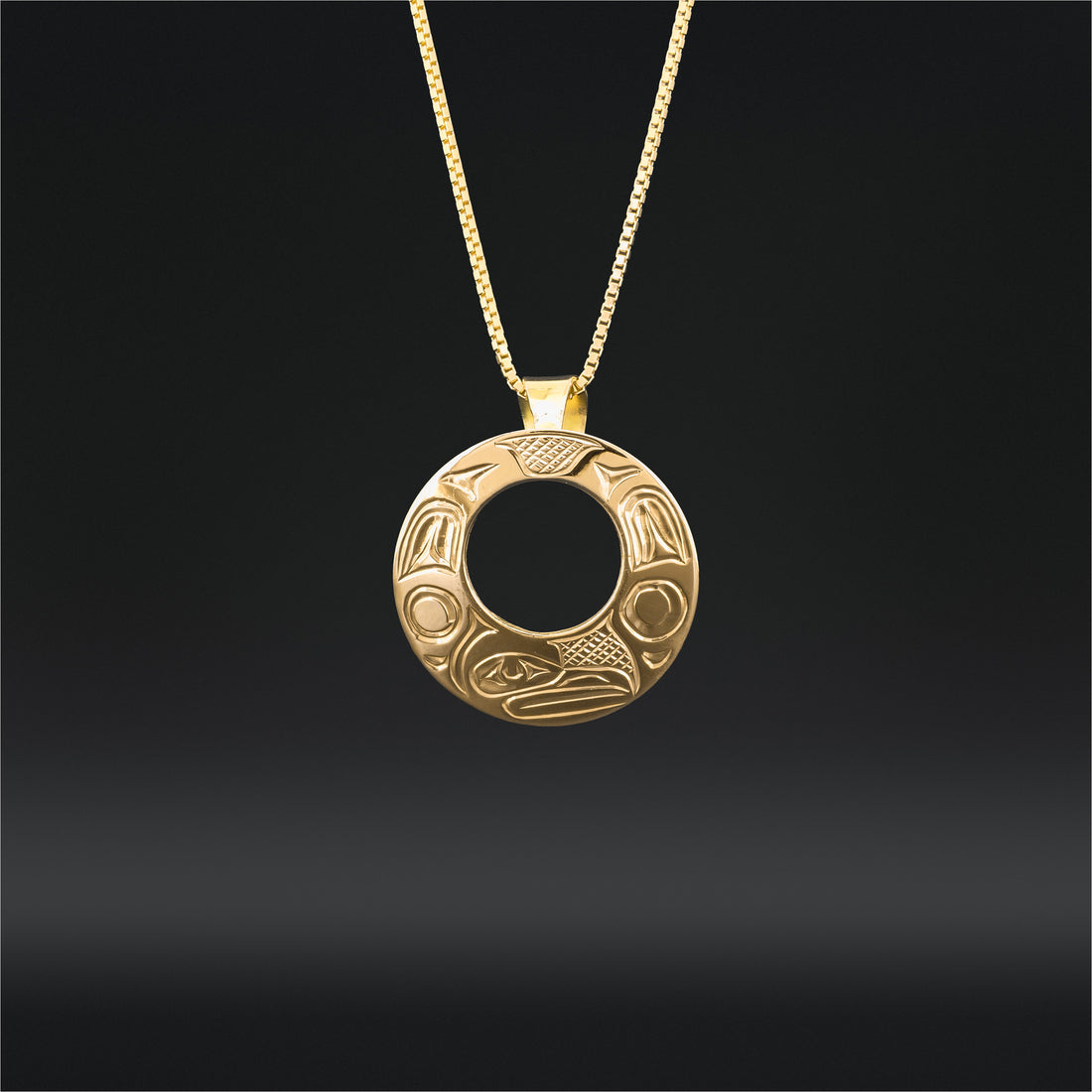 Raven - 14k Gold Pendant