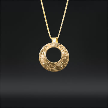 Raven - 14k Gold Pendant