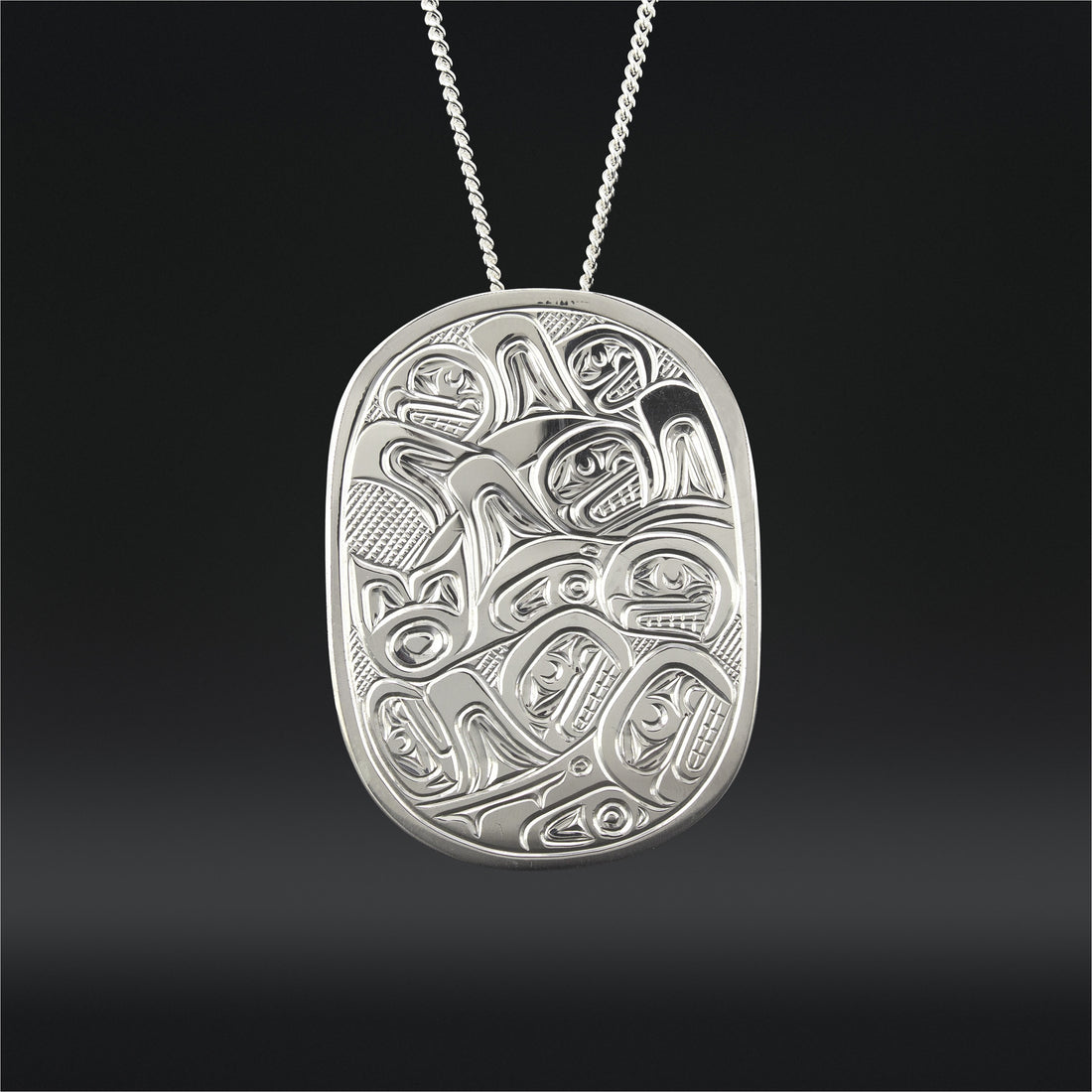 Orca Pod - Silver Pendant