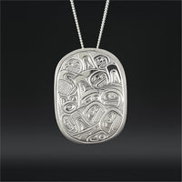 Orca Pod - Silver Pendant