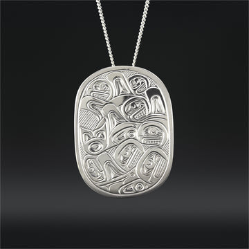 Orca Pod - Silver Pendant
