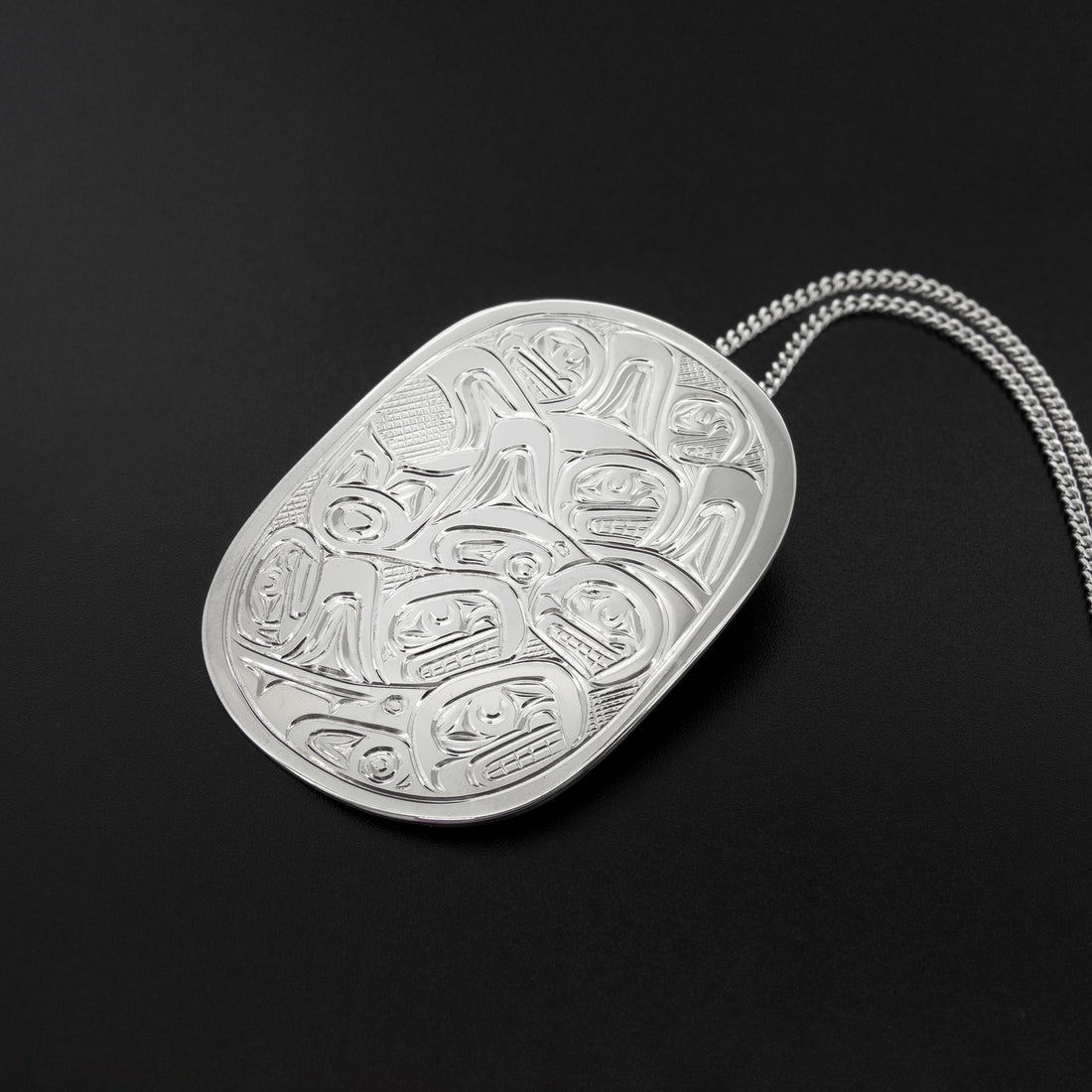 Orca Pod - Silver Pendant
