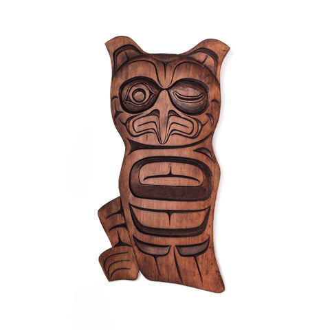 Winking Owl - Red Cedar Carving