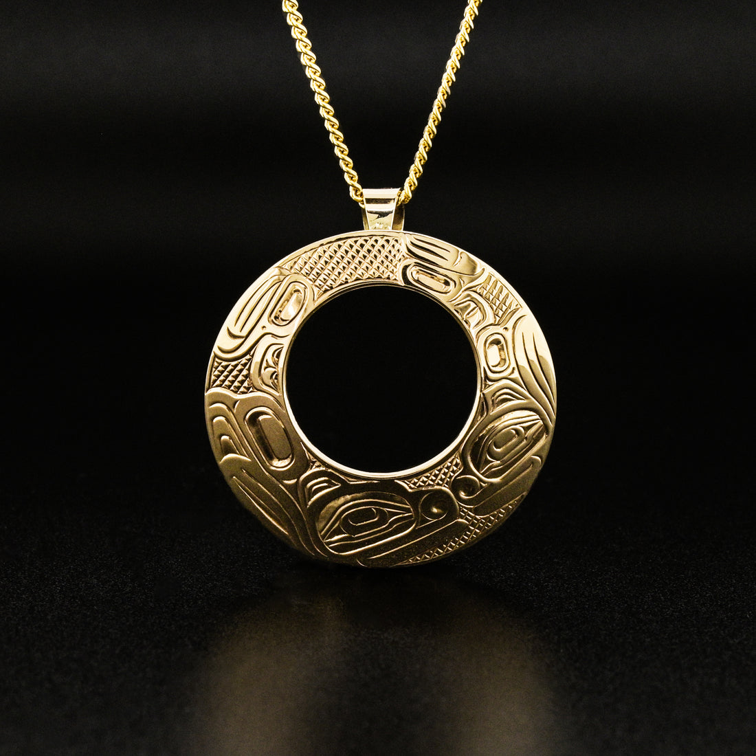Bear and Cub14k Gold Pendant