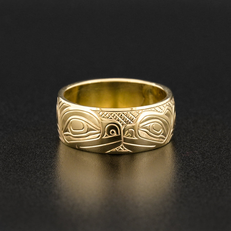 Mother Bear and Cub - 14k Gold Ring