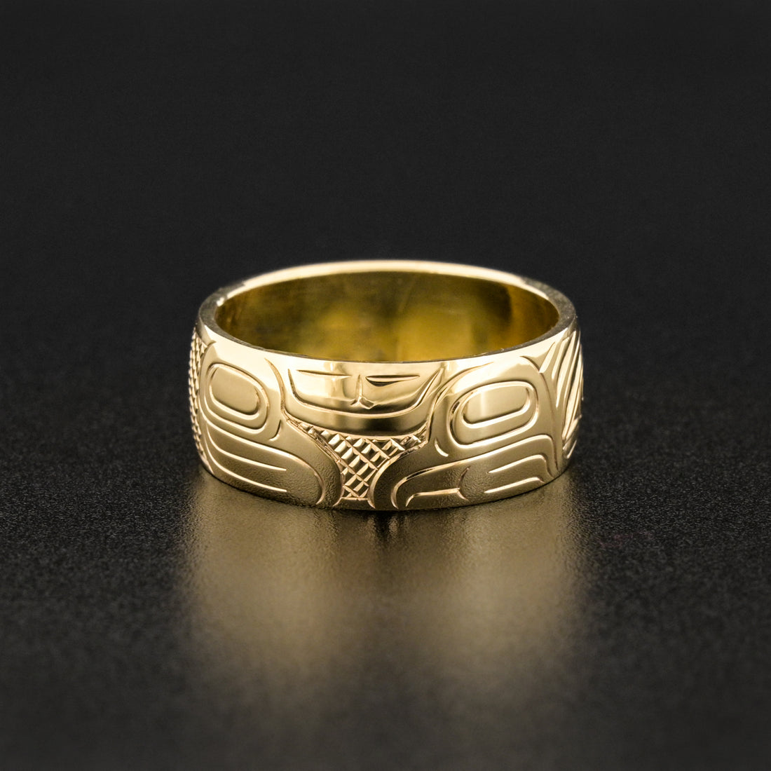 Mother Bear and Cub - 14k Gold Ring